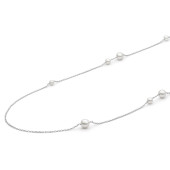 Colier lung argint cu perle naturale 95 cm DiAmanti SK22506N_W-G